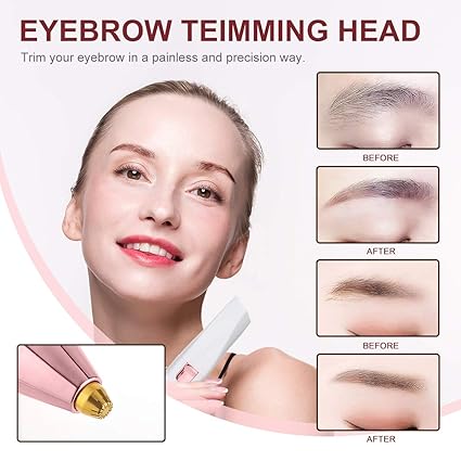 2 In 1 Painless Face Eyebrow Trimmer Rechargeable With Usb