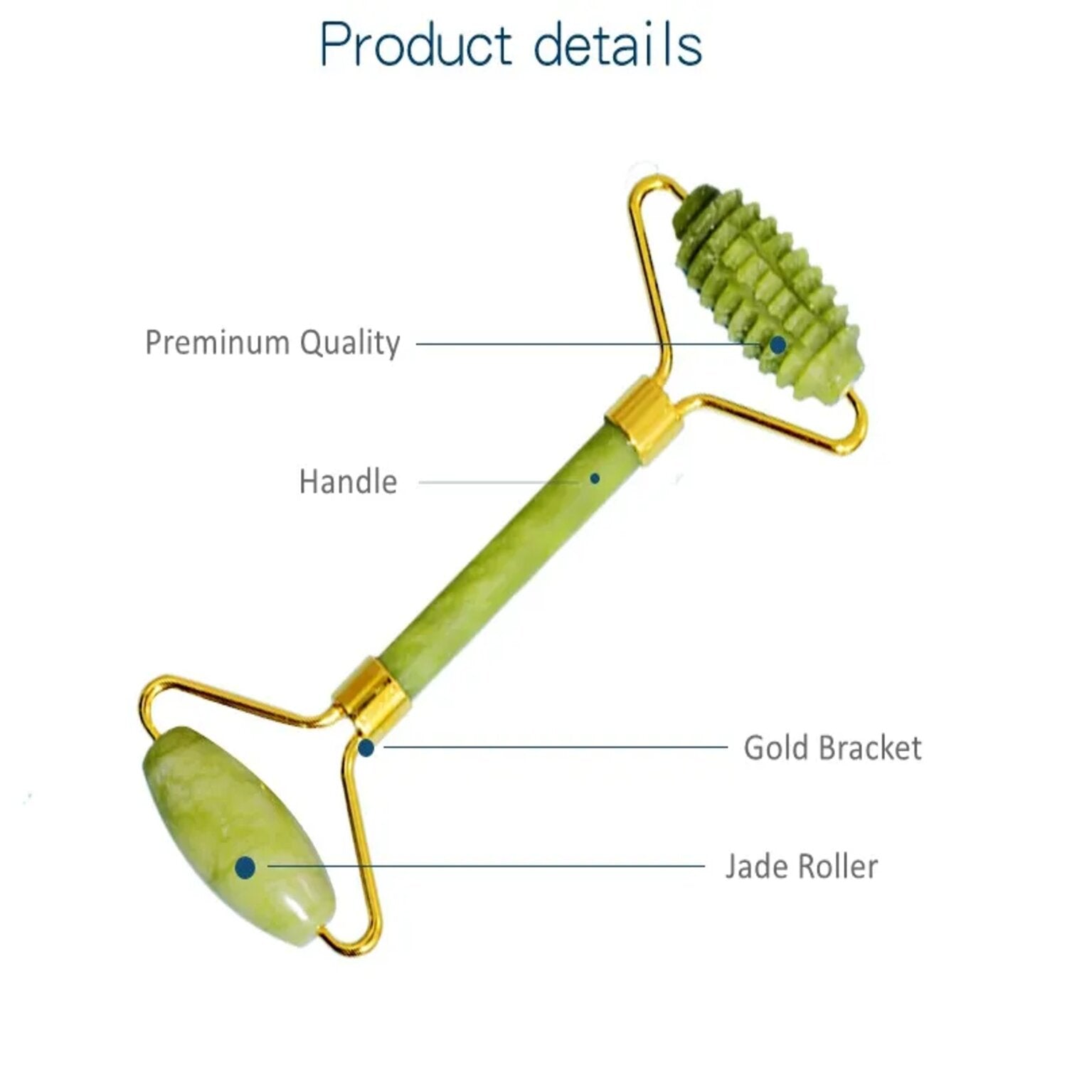 Himalayan Jade Roller and Gua Sha Stone – 3-in-1 Facial Massager for Anti-Aging, Detox, and Relaxation