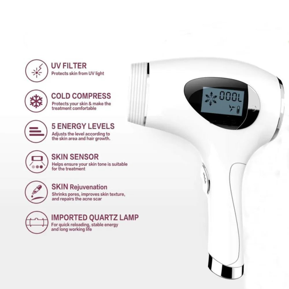 Close-up of the Lumea Ace IPL device showing the precision laser head for targeted, painless hair removal.
