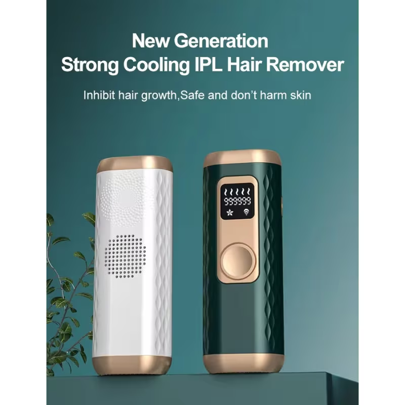 Display of the SEMINO device with adjustable intensity settings, allowing customized hair removal treatments for various skin types.