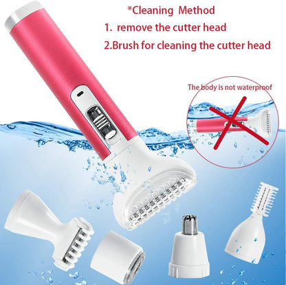 5 in 1 Portable Electric Shaver Razor Trimmer Set for Women