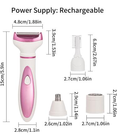 4 in 1 Portable Electric Razors Trimmer Set for Women