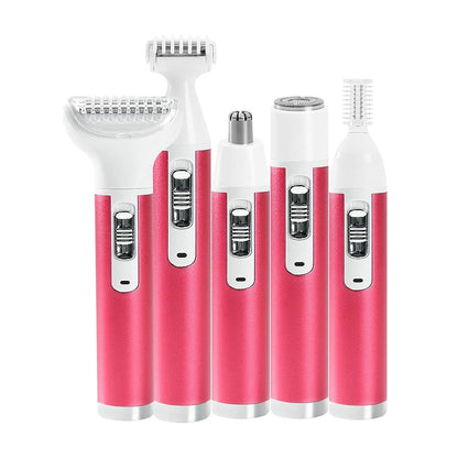 5 in 1 Portable Electric Shaver Razor Trimmer Set for Women