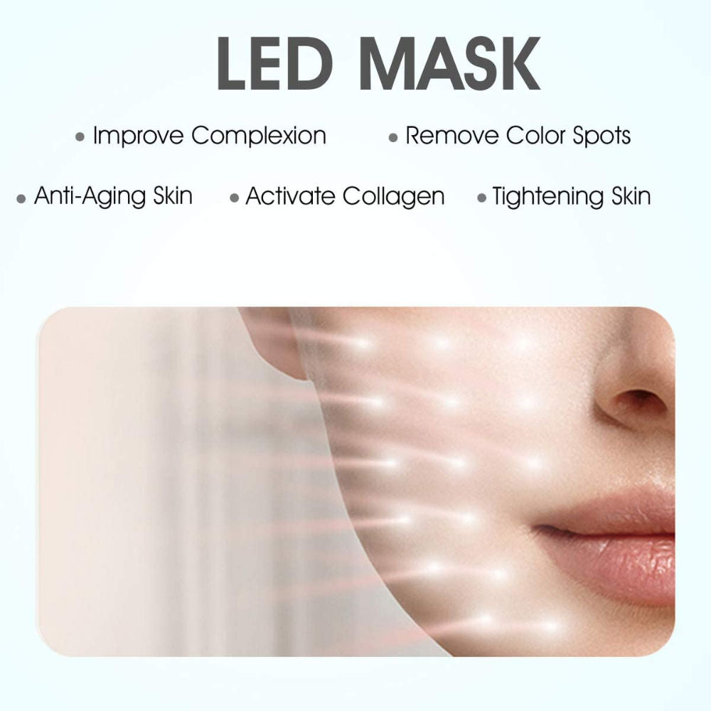 Advanced LED Light Therapy Face Mask –- white