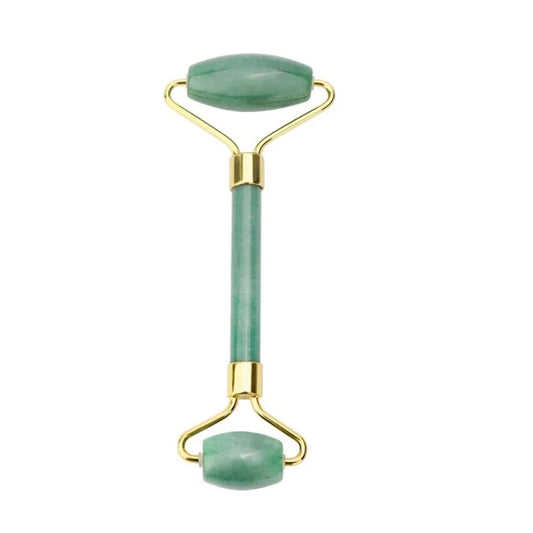  Pure Jade Green Aventurine Roller for Face designed to improve skin tone and reduce puffiness with natural jade stone.