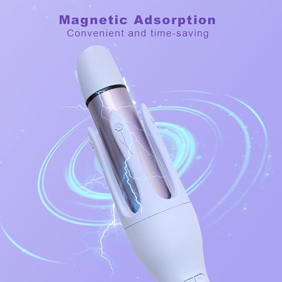 SEMINO Automatic Hair Curler for Women Anti-Tangle Rotating Curling Wand for All Hair Styling Professional Salon Curls Fast & Easy Curling Tangle Free, Ceramic Technology for Smooth Professional Hair Styler