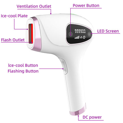 SEMINO Gemini Ice Cold Laser Hair Removal with Automatic Manual Mode with 9 Energy Levels