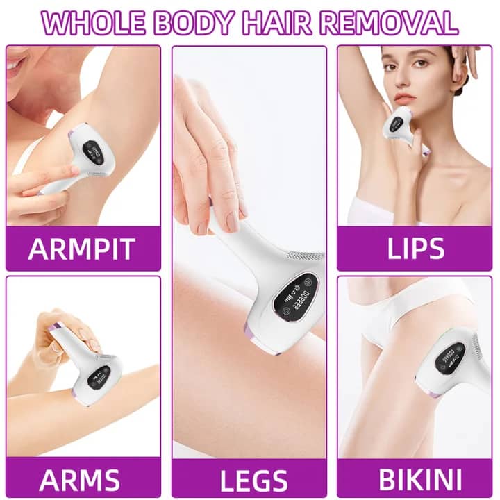 SEMINO Gemini Ice Cold Laser Hair Removal with Automatic Manual Mode with 9 Energy Levels